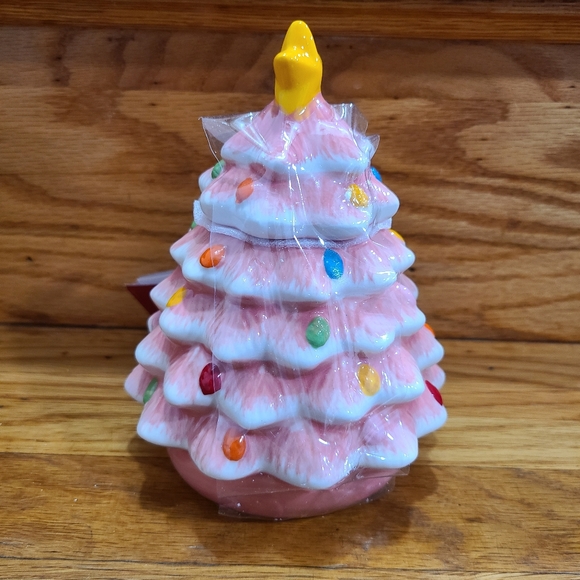 Pink Mr. Christmas Nostalgic Tree With Topper Lid Ceramic Mug - Picture 6 of 8